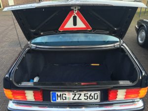 Gut nutzbare 550 Liter Kofferraum-Volumen im W126